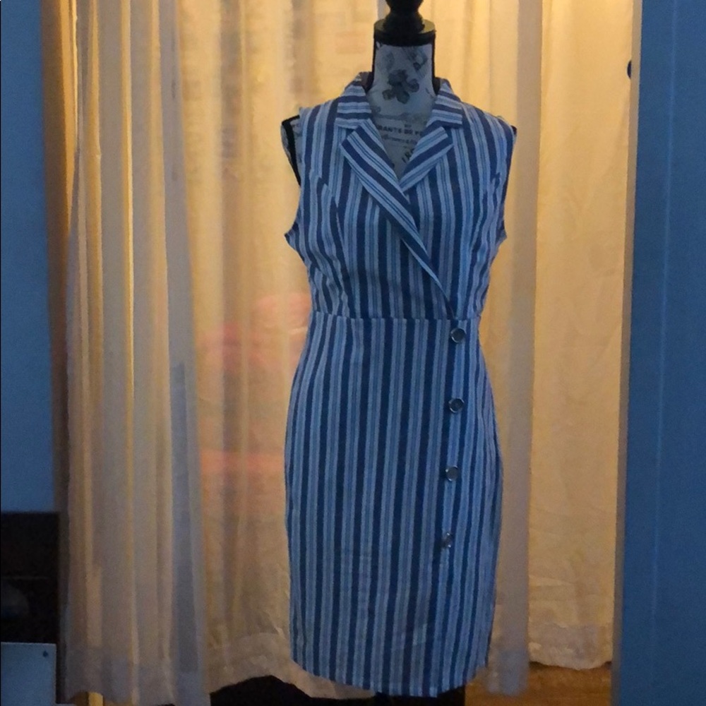 Interrupted striped dress